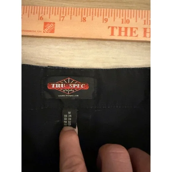 Tru-Spec Mens Tactical Cargo Shorts Black Size 34 Ripstop Multi-Pocket Workwear - Picture 2 of 6